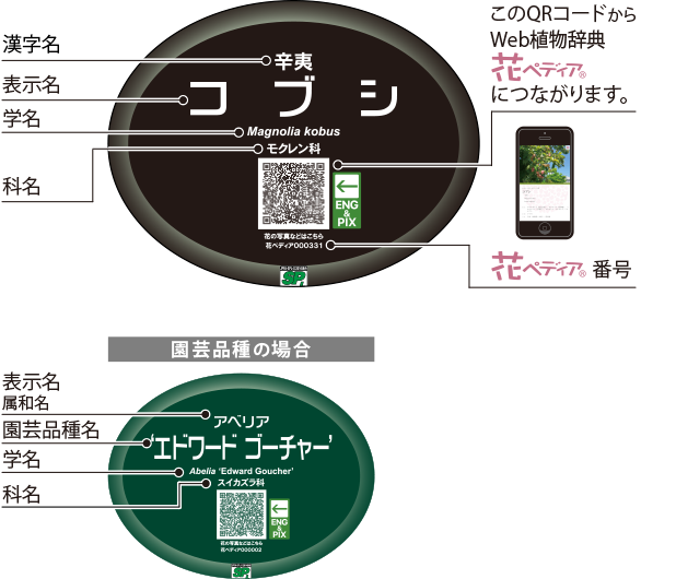 楕円でか字®QRラベル™