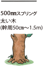 500mmスプリング…太い木（幹周50～1.5m）