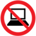 電子機器使用禁止 Do not use electronic devices