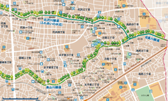 緑道散策案内図