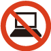 電子機器使用禁止　Do not use electronic devices