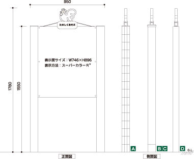 正面図／側面図