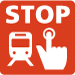 列車の非常停止ボタン　Emergency train stop button