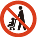 ベビーカー使用禁止　Do not use prams/strollers