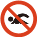 遊泳禁止　No swimming