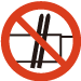 ホームドア：たてかけない　Do not lean objects on the platform door